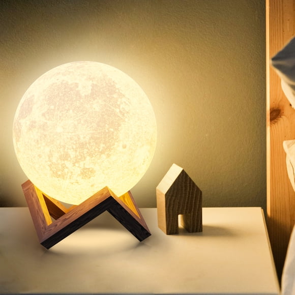 Moon Lampe pour Adultes et Enfants 4 Pouces, Lumières 3D Moon pour Chambre, Convient comme Veilleuses pour Enfants Décorations de Chambre
