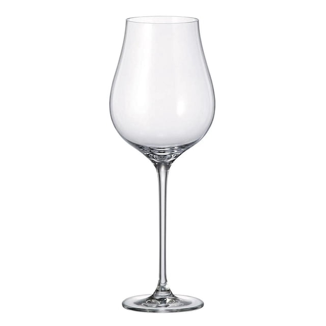 Limosa Verre à Vin à Pied 400 ml, Ensemble de 6, Cristal Transparent Sans Plomb avec Bol en Forme de Tulipe et Rebord Étroit Conçu pour Rehausser l'Arôme du Vin, Doté d'Une Longue Tige Mince et d'Une base Robuste, Va au Lave-Vaisselle et Idéal pour les Vins Rouges et Blancs, Fabriqué en République Tchèque.