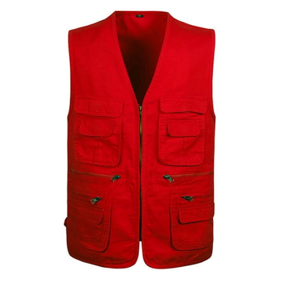 Lefu Men Multi Pocket Camera Outdoor Travelers Fishing Working Photography Vest