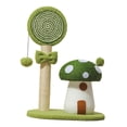thumbnail image 2 of Bunblic Cat Scratching Post Interactive Toy Claw Grinding Sturdy Base Pet Toy Sisal Cat Scratcher Scratch Pole with Base for Exercise Green, 2 of 8