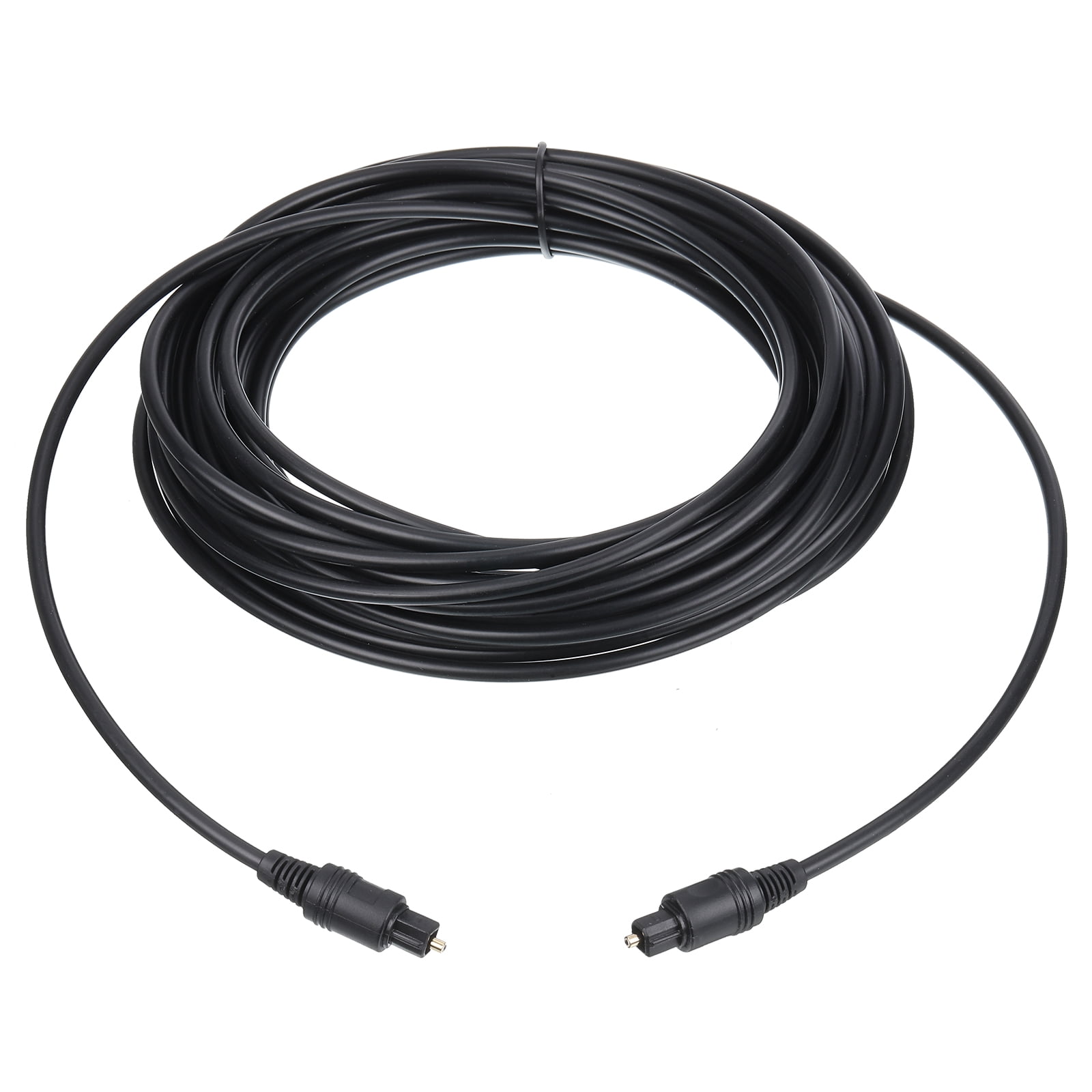 Unique Bargains Fiber Optic Audio Cable Digital Optic Cable 23.6FT TOS Optical Link PVC Plastic Straight for TV DVD Black