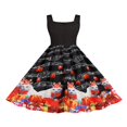 thumbnail image 3 of MesaSe Robe Imprimée de la Saint-Valentin pour Femmes Col en U Sans Manches Fermeture Éclair Grand Ourlet une-Pièce S/ M/ L/ TG/ TTG, 3 of 8