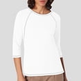 thumbnail image 2 of JIRNDf Chemises pour Femmes Hauts d'Été Tendance Manches Longues Col Rond Drôle Squelette Imprimé Coupe Ajustée T-Shirt Tunique T-Shirt pour Femmes Blouse Décontractée Blanc TTG, 2 of 5