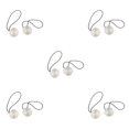 thumbnail image 3 of yingyy 1/2/3/5 2 Pieces Curtain Tieback Round Polyester Replacement Simple Style Household Kitchen Sunshade Drape Fixing Fastener Light Silver 5PCS, 3 of 6