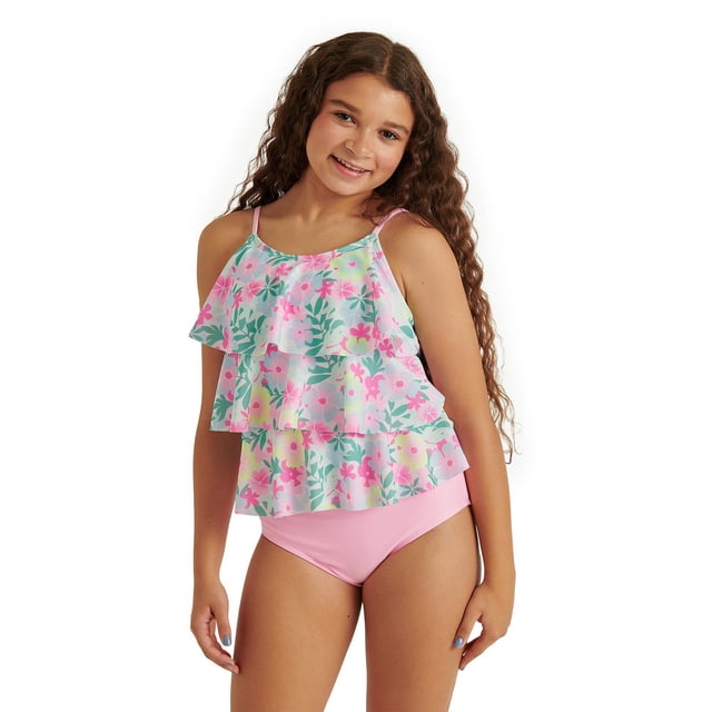 Justice Girls' Two Piece Cupcake Tankini Set