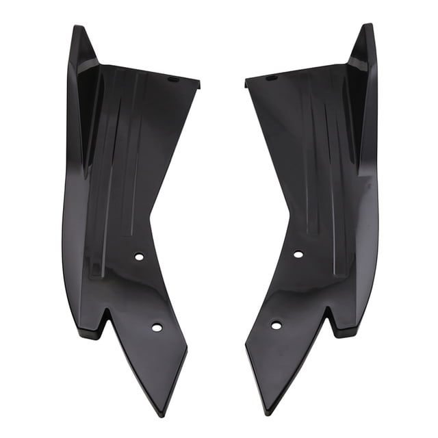 Rear Lip Splitter Universal Car Side Fins Body Lip Spoiler Chin Skirt Protector, Black