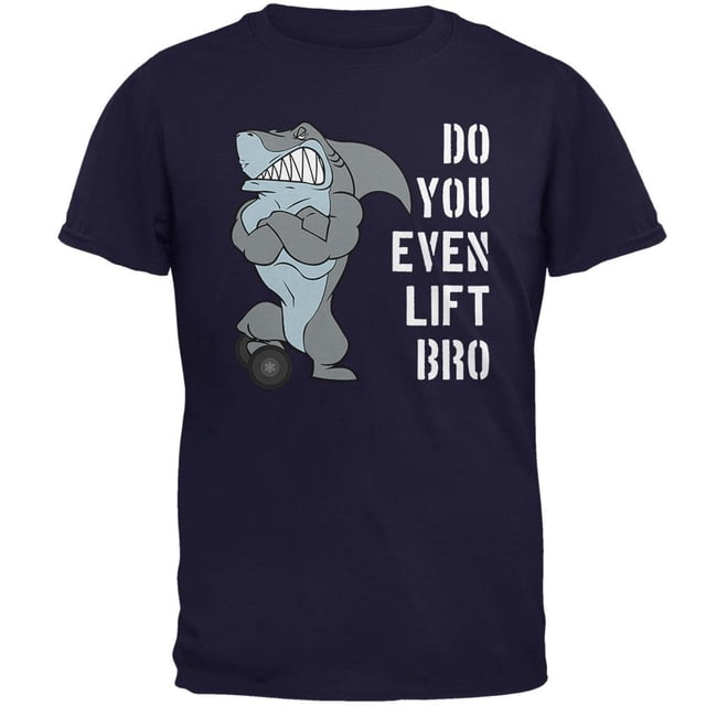 Muscular Shark Do You Even Lift Bro Workout Gym Rat Mens T Shirt