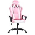 thumbnail image 1 of BestOffice Gaming Chair Ergonomic Executive Swivel Rolling, Lumbar Support, Pink, 1 of 7