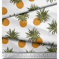 thumbnail image 2 of Soimoi Tissu Popeline de Coton Blanc Imprimé Fruits de Pin, Largeur 56 Pouces, 2 of 3