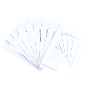 12PCS 14'' White Picture Mat White Photo Mat Matte with White Core Bevel Cut