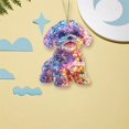 thumbnail image 3 of SUNSIOM Animal Hanging Ornament Dog Cat Cattle Keychain Car Rear View Mirror Charms Backpack Pendant Valentine's Day Birthday Present, 3 of 8