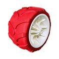 thumbnail image 4 of jinwen Roue de Remplacement Chariot Portable Roue en PU pour Jardin Extérieur Pliable Camping Blanc Rouge, 4 of 9