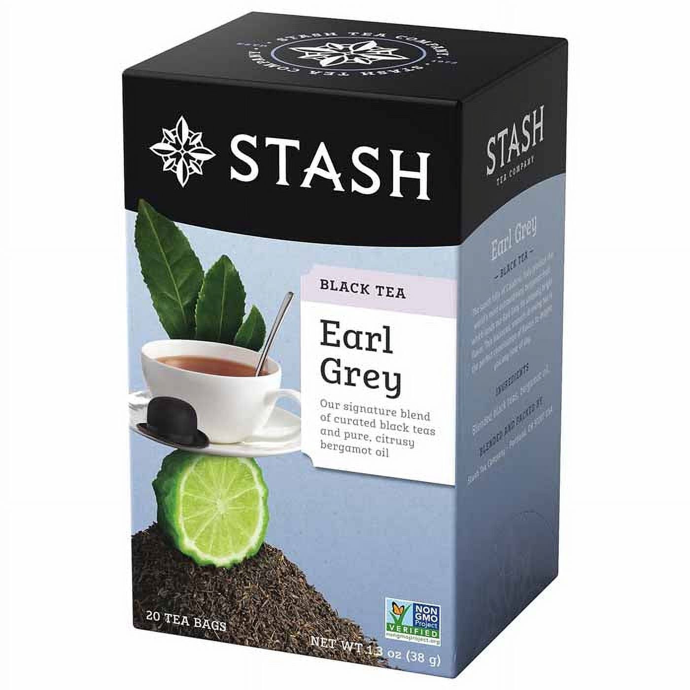 Stash Tea - Black Tea Earl Grey 20 Tea Bags, 38g