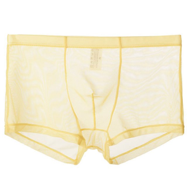 Mens Mesh Comfortable Sweat-Absorbing Ultra-Thin Underwear with Flat Angle Pants