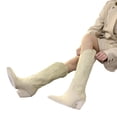 thumbnail image 4 of jovati Womens Shoes Retro Embossing Pattern Mid Heel Zipper Fashion Leather High Boots, 4 of 9