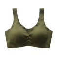 thumbnail image 1 of B91xZ Adjustable Strap Scoop Neck Bra Full Figure Wirefree Jacquard Back Support Posture Bra,AG L, 1 of 2