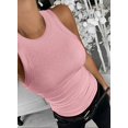 thumbnail image 5 of Women Tank Tops Summer Sleeveless Basic Cami Top Shirt Slim Knit Ribbed Racerback Blouses, 5 of 5