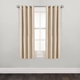 thumbnail image 1 of Mainstays Faux Silk Light-Filtering Grommet Window Curtain Panel, 54" x 63", Cream, 1 Panel, 1 of 7