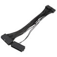 thumbnail image 2 of Dual PSU Power Supply 24 Pin Extension Cable, 24 Pin ATX Dual PSU Power Supply Splitter Adapter Cable For Mining 30cm 20 4pin., 2 of 8