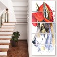 thumbnail image 1 of Wolf avec Illustration de Casquette Rouge - Art Mural sur Toile d'Animal, 1 of 3