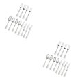 thumbnail image 4 of Thinsony Stylish Premium Plastic Forks Spoons and for Party Decor Silverware Silver 18.5cm 2Set, 4 of 6