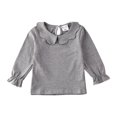 thumbnail image 1 of Baby Kid Girl Pullover Long Sleeve Blouse Cotton Top Ruffle T Shirt Tee Clothes, 1 of 5