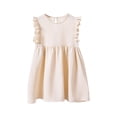 thumbnail image 1 of Timegard Vêtements pour Bébé Fille Été Robe Fluide en Mousseline à Volants à Manches Courtes à Revers Ample Robe de Plage pour Tout-Petit, 1 of 8