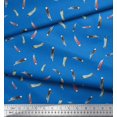 thumbnail image 2 of Soimoi Silk Fabric Colorful Feather Print Fabric by The Yard 42 Inch Wide, 2 of 5