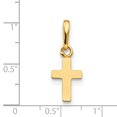 thumbnail image 3 of 14k Yellow Gold Childrens Cross Necklace Charm Pendant Religious, 3 of 7