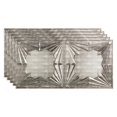 thumbnail image 1 of Fasade Art Deco Decorative Vinyl Ceiling Panel 2ft x 4ft 5 Pack Crosshatch Silver, 1 of 5