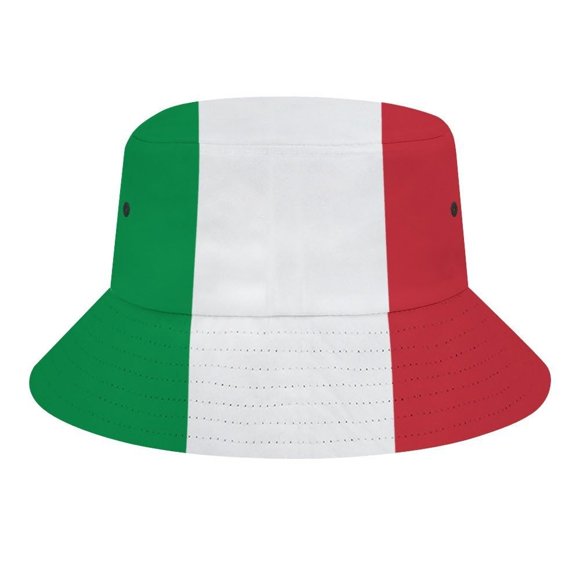 AJGRHE Italian National Football Team Bucket Hat For Outdoor Sun Sports Cap White One Size