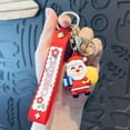 thumbnail image 3 of Christmas Santa Keychain For Christmas Couples Christmas Tree 3D Keychain With Garland Lights Glass Ornament Beach Set Beard Swinging Car Cow Hanging Decorations from Ceiling, 3 of 3