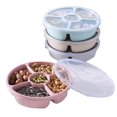 thumbnail image 1 of Coofit Divided Plate Creative 5 Grids Dessert Plate Fruit Plate with Lid, 1 of 10