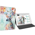 thumbnail image 4 of iPad PRO 10.5 Pouces 2017 Air 10.5 3e Génération 2019 [ Air 3 ] A1701 A2152 A2123 Intelligent Mise en Veille / Réveil Automatique Profil Mince avec Angle de Vision Ajustable Support Étui à Rabat Imprimé - Motif Cerf, 4 of 6