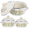 thumbnail image 1 of MasteelfCA 3pcs Cooking Pots Set Stock Pots Flat Bottom Stockpot Enamel Cooking Pot Soup Pot, 1 of 8