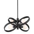 thumbnail image 4 of Golden Lighting 8330-4SF BLK Sloane 4-Light Semi-Flush Ceiling, Black, 4 of 5