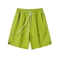 thumbnail image 1 of AherBiu Plus Size Mens Athletic Shorts Drawstring Quick Drying Performance Tech Loose Fitted Shorts Gym Workout Running Shorts, 1 of 3