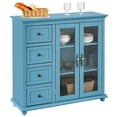 thumbnail image 1 of Costway Buffet Sideboard Table Kitchen Storage Cabinet w/ Drawers & Doors Blue, 1 of 10