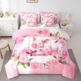 thumbnail image 1 of YST Kids Cartoon Pig Bedding Set, 7-Piece Spring Blossom Comforter Set, Kawaii Piggy Theme, Twin Size, 1 of 4
