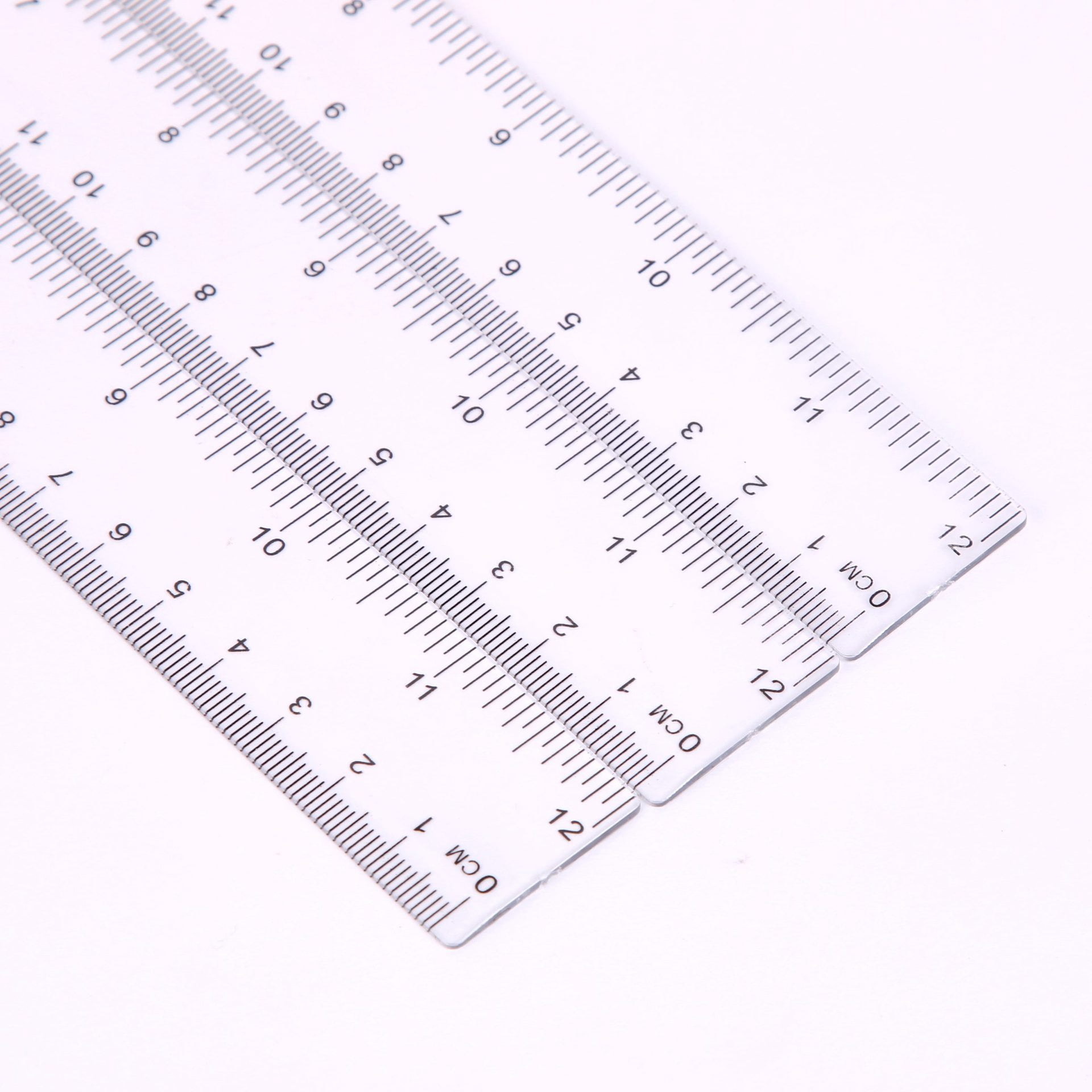 Règle Claire, Règle en Plastique, Outils de Dessin, Règles pour Enfants, Outils de Mesure, Ensemble de Règles, Règle Pouces et Centimètres, Règle Transparente, Petite Règle