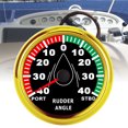 thumbnail image 4 of Marine Rudder Angle Indicator Gauge, Rudder Angle Gauge Red Backlight with Reverse Connection  for Vessel Yacht for Boat Black Dial Silver Cover,White Dial Silver Cover,Black Dial, 4 of 8