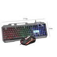 thumbnail image 3 of T25 Game Luminous 104 Key Mouse And Keyboard Set Wired Metal Panel Mechanical Hand FeelingMouse And Keyboard Set With Mobile Phone Bracket, 3 of 8