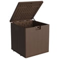 thumbnail image 3 of EDTara Joanakaren Coffre de Terrasse Extérieur, Banc de Rangement Étanche de 28 Gallons avec Siège, Résistant aux Uv, Verrouillable, Capacité Robuste de 480 Lb, Design en Osier Brun pour l'Organisation du Patio et du Jardin, 3 of 8