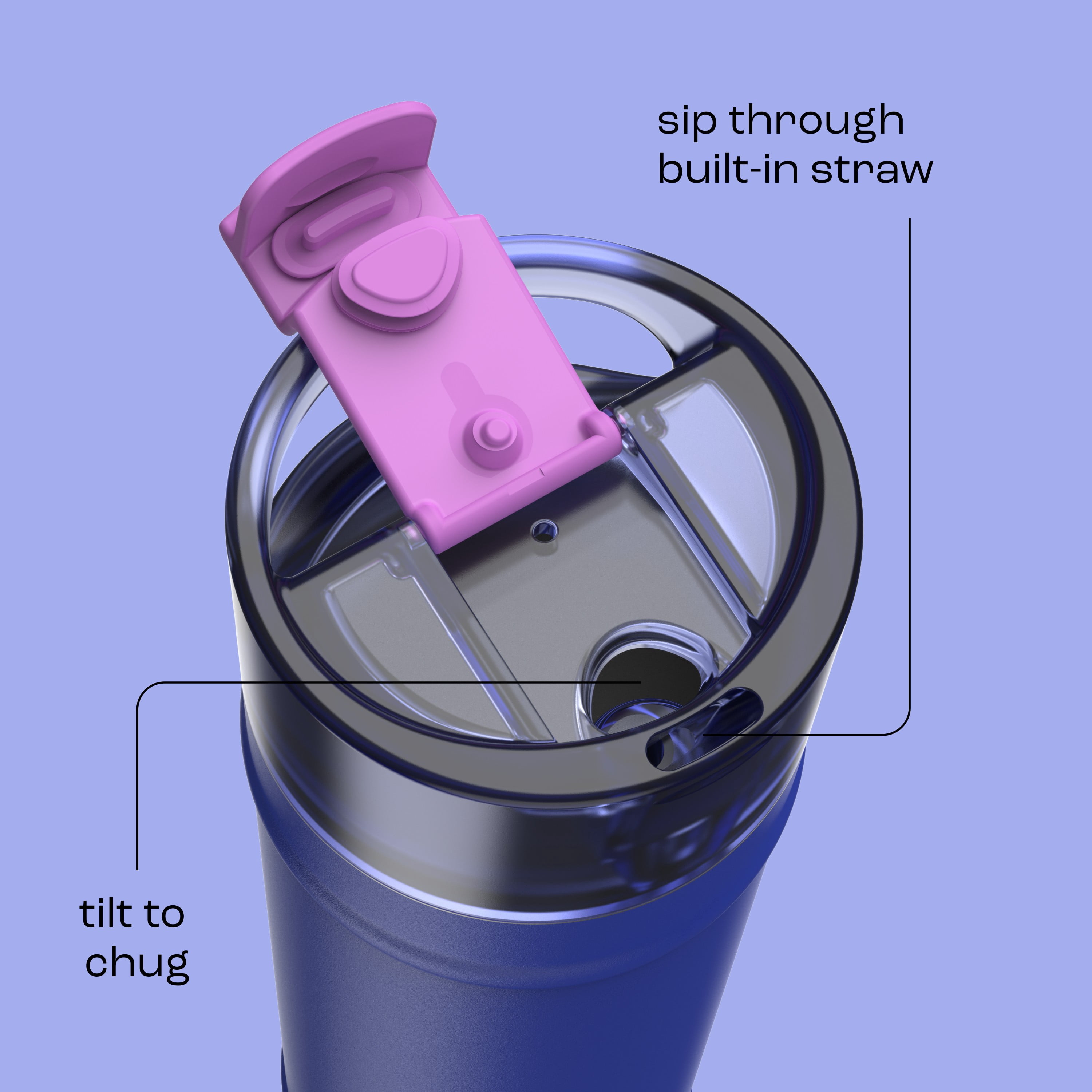 bubba Dualsip Water Bottle with Straw & 2-Way Lid, oz ( ml), Leakproof Stainless Steel Tumbler, Reusable, Dishwasher Safe