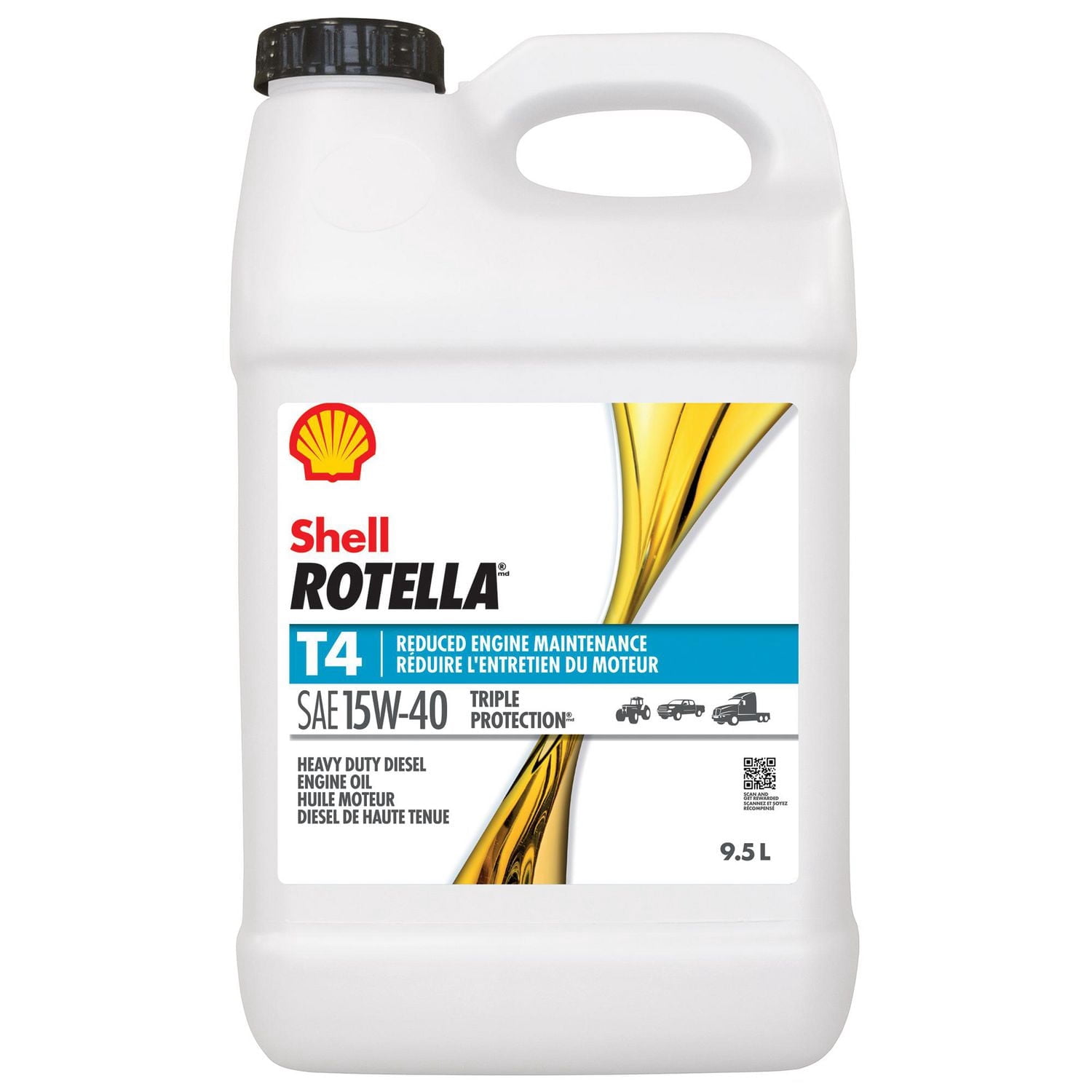 Shell Rotella T4 15W40  Diesel Engine Oil 9.5L Jug
