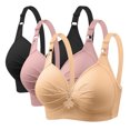 thumbnail image 1 of Timegard 3pc Plus Size Bras for Women Wireless Adjustable Strap Full Support Breathable Everyday Bra, 1 of 5