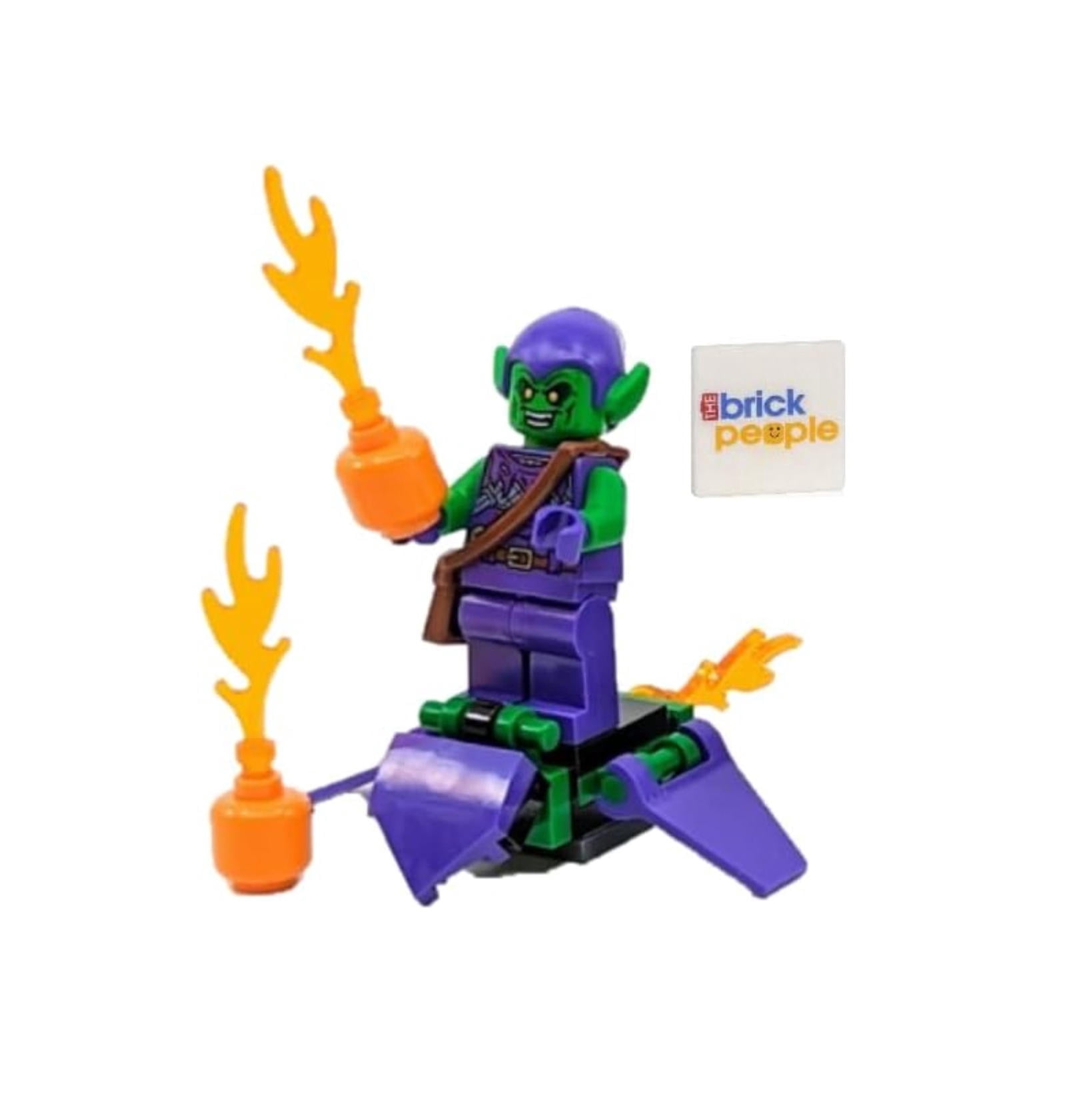 LEGO Marvel Superheroes: Green Goblin Minifigure with Glider and Pumpkin Bombs
