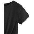 thumbnail image 3 of Haut Court d'Été pour Femme Uni à Manches Courtes, T-Shirt à devant Torsadé, Noir, P, 3 of 5