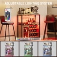 thumbnail image 3 of Cherish Wine Bar Cabinet - Large Capacity Liquor Cabinet with Storage, Adjustable Shelves for Glassware, Sturdy MDF Construction, Easy Assembly Wine Rack Ideal for Dining Room Bar & Kitchen, 3 of 7