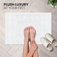 thumbnail image 3 of Canadian Linen Everest Bathmats, 2 Pack, 20"x30", Soft Absorbent Cotton Washable Lightweight Quick Dry Bathroom Tub Mats with Greek Key Design, White, 3 of 9
